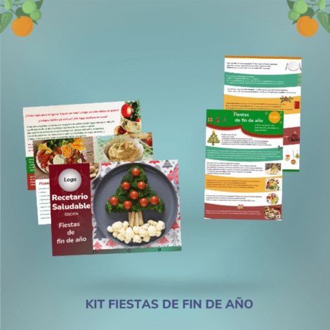 KIT NAVIDAD: Recetario Saludable+Infografia con consejos para cuidarse.